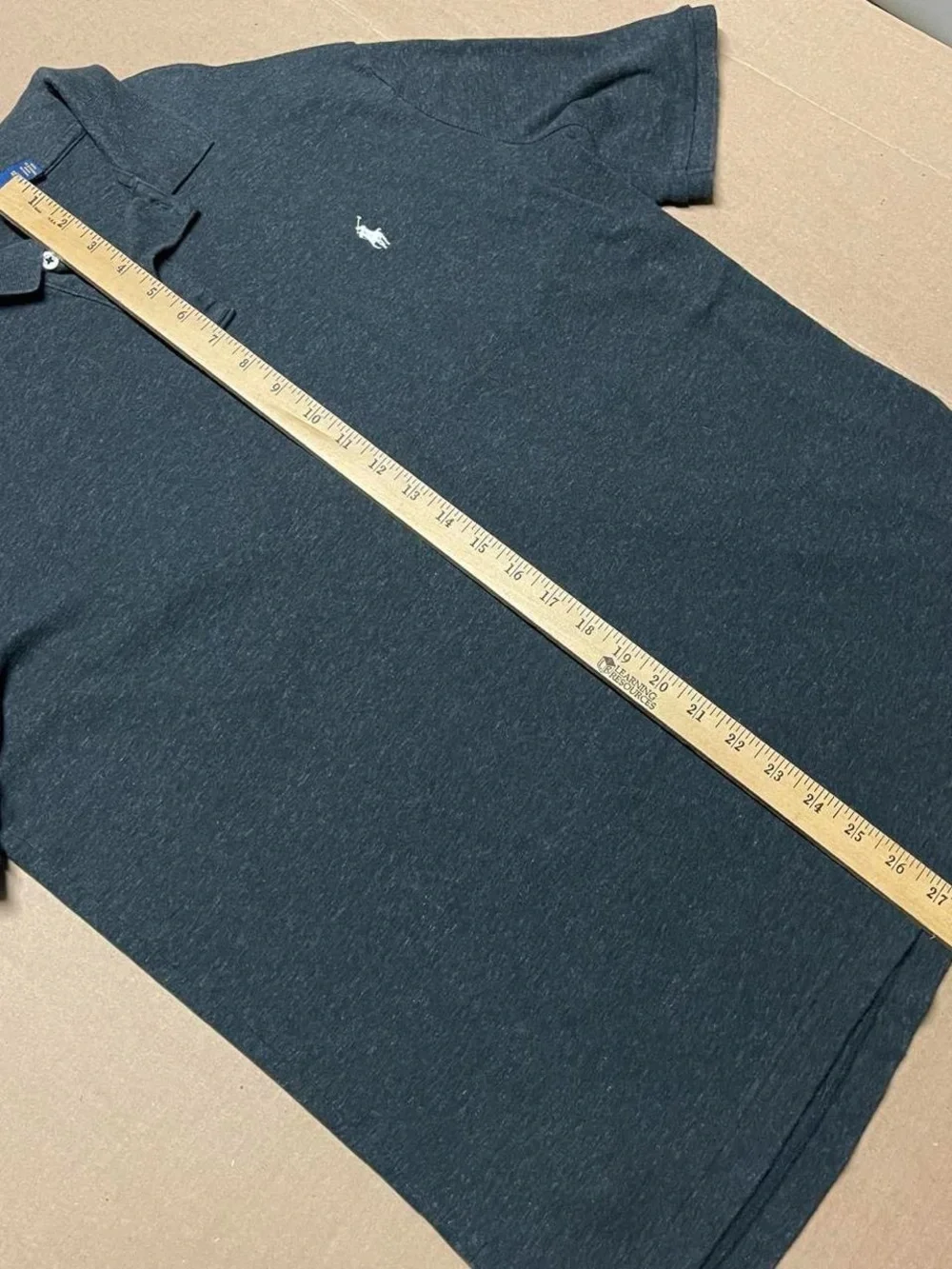 Polo Ralph Lauren Polo Shirt Men’s XL Dark Gray White Pony Short Sleeve Cotton